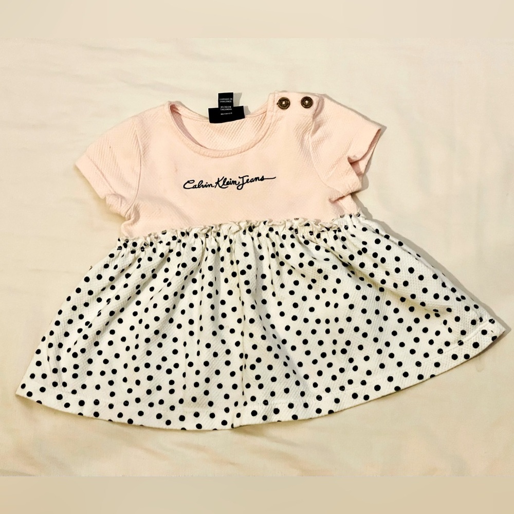 CALVIN KLEIN JEANS Toddler Girl 18m Polka Dot Dress